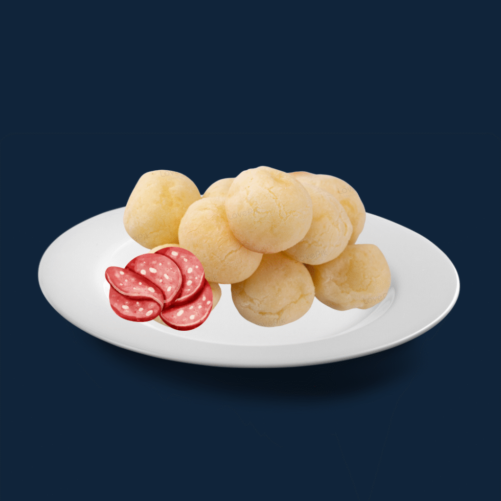 Pão de queijo de calabresa